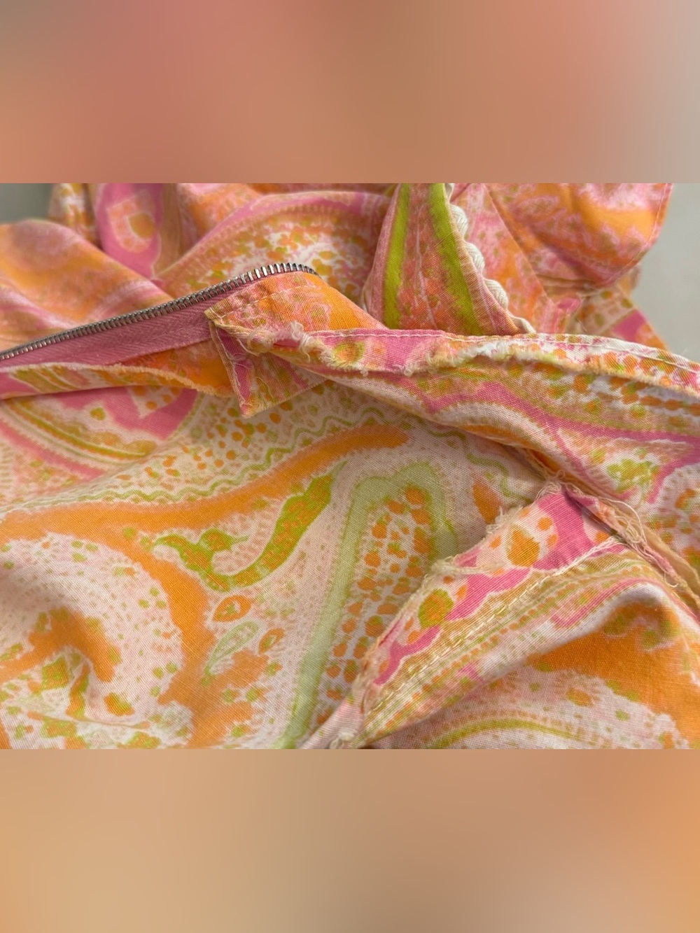 Vintage Psychedelic House Dress Duster Cotton Oversized Maternity Plus Size - Picture 14 of 15